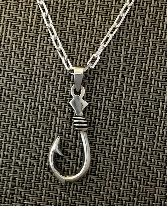 Sterling Silver Fish Hook Pendant Eastwindsilver Com