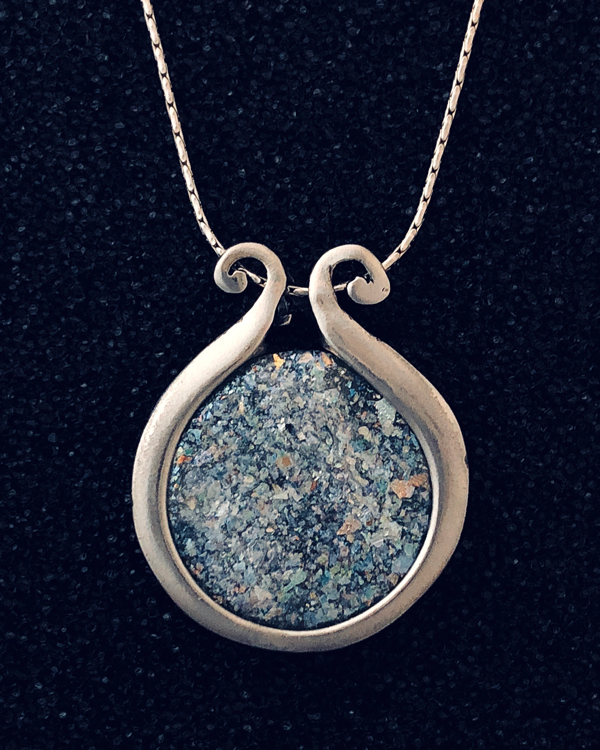 Roman Glass Swirl Necklace by Ithil